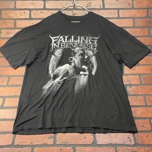 Falling In Reverse Black Screaming Man Metalcore Band Tee Men's XXL 2025 Tour